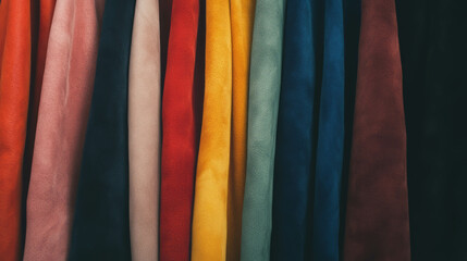 Multicolored suede jacket textures for fashion design and textile inspiration