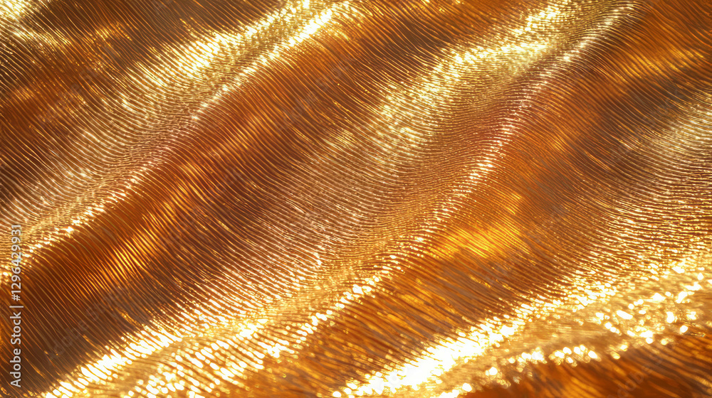 Poster Golden textured canvas background with shimmering weave for artistic design