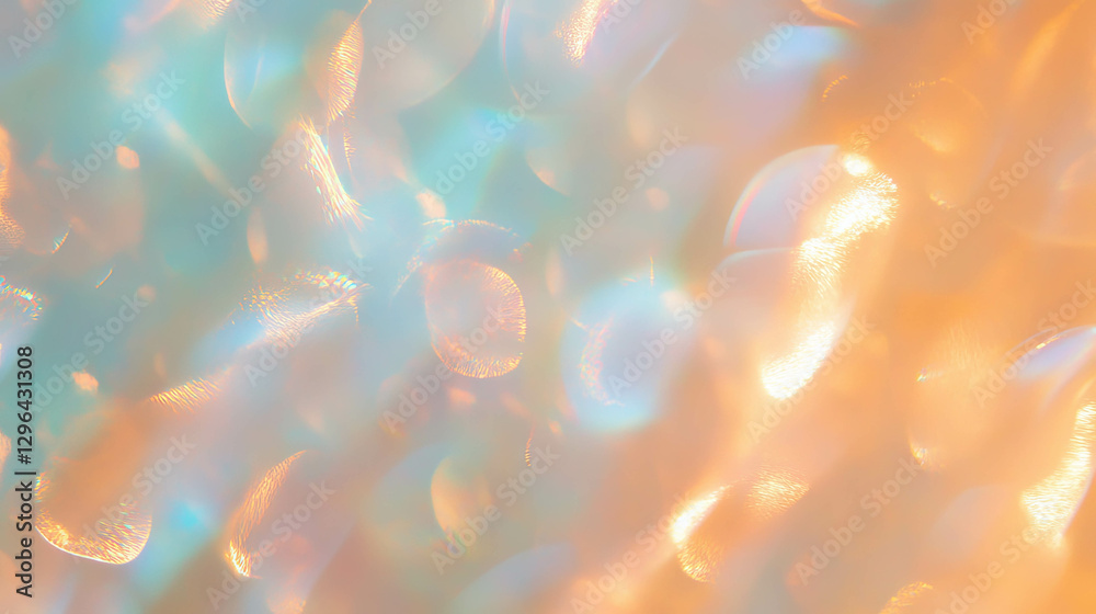 Poster translucent orbs and soft light background for design and decoration