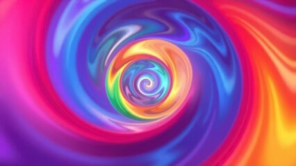 Fototapeta premium a colorful swirl of paint with a black background,