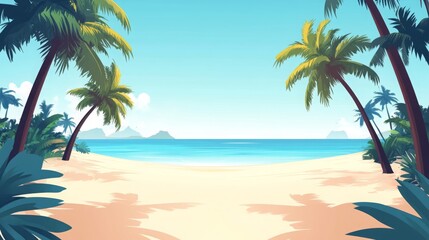 Obraz premium Beautiful tropical beach on the sea background