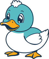 Naklejka premium duck and ice