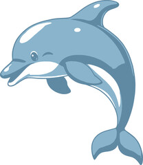 dolphin isolated on white background