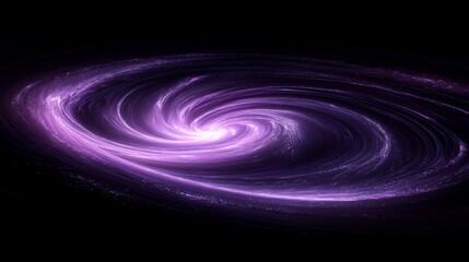 Naklejka premium A stunning purple galaxy spirals beautifully in the vast dark space