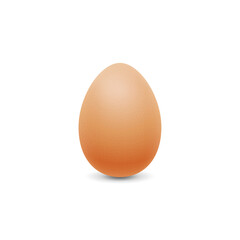 Silhouette. Easter egg. Symbol of the Easter holiday. Egg icon. Holiday icon. Food. Realistic chicken egg. Logo template. Breakfast. Protein. Chicken farm. Healthy food. Brown chicken egg. 3D art