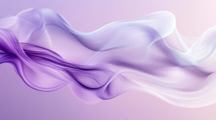 Abstract rendering of flowing fabric waves in different purple colors