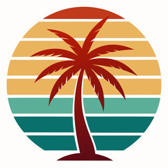 tropical island with palm tree