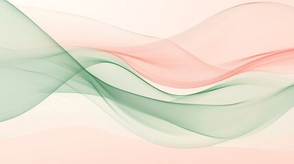 Abstract artwork showing colorful flowing waves in soft hues