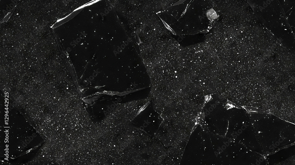 Poster broken glass and sand texture background for design projects