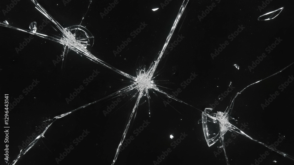 Poster shattered glass texture with smooth edges for artistic and design projects