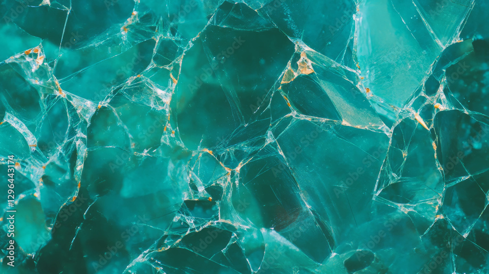 Poster intricate texture of broken glass with spiderweb cracks for creative design