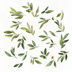 Illustration painted leaves in realistic boho style brings peace