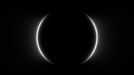 Obraz premium Black and white radio wave signal. Radar and search echo visualization digital background. Glowing neon smooth sci fi frequency lines. 