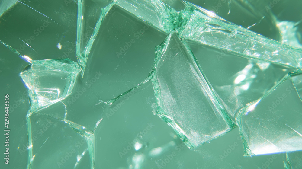 Poster abstract close-up of broken glass texture for design and backgrounds