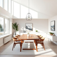 modern luxury dining room interior