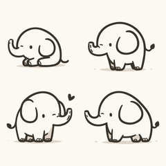 Hand-drawn cute hand drawn elephant sketch 645436 illustration in a detailed and artistic style