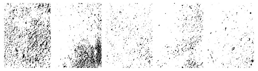 Set of Dirty Grunge Textures Vector illustration.Simply Place illustration over any Object to Create grungy Effect.