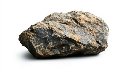 Big, isolated rock on a white background 