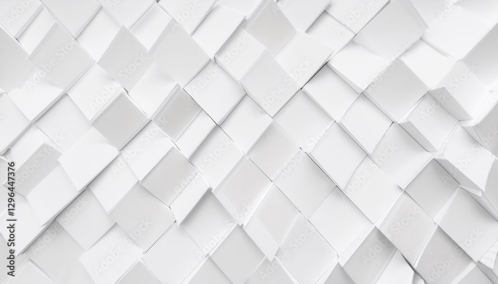 Aufkleber close-up of overlapping white envelopes in diagonal pattern, abstract geometric composition for background and design