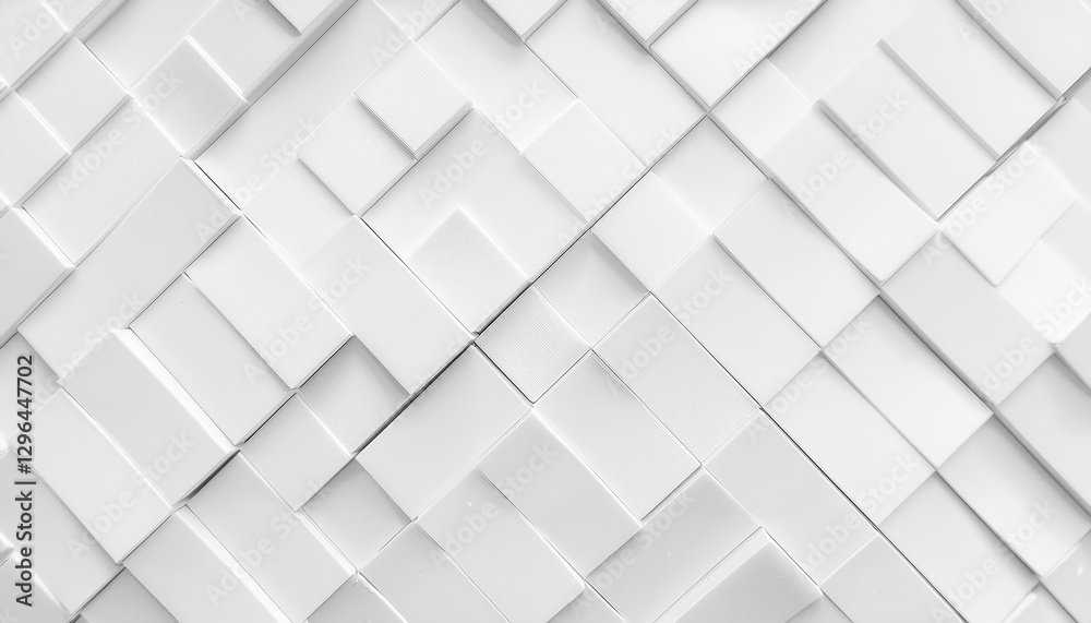 Aufkleber close-up of overlapping white envelopes in diagonal pattern, abstract geometric composition for background and design