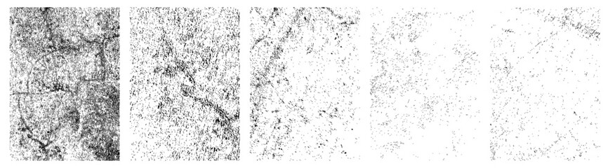 Set of Dirty Grunge Textures Vector illustration.Simply Place illustration over any Object to Create grungy Effect.