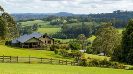 Serene Horizon with Rolling Hills in Natural Light
