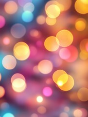 Obraz premium Abstract outline of light- colored circles bokeh. Blurred background