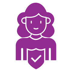 Female, insurance agent, consultation icon