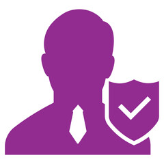Male, insurance agent, consultation icon