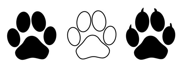 Different animal paw print vector © Tricreative Project
