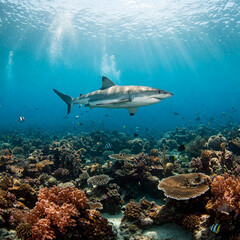 coral reef with fish