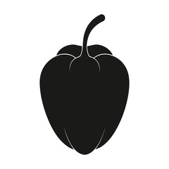 Obraz premium Black pepper silhouette vector art illustration.