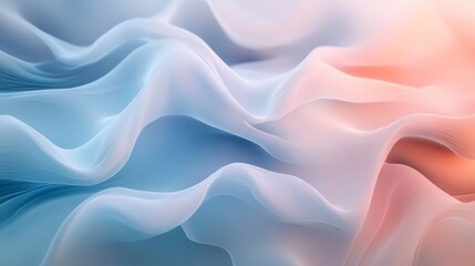 Obraz premium Abstract background featuring flowing fabric with shades of blue and orange