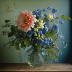 code art Flower transparent photography in style 