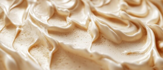 Culinary art close-up swirling vanilla cream food photography delight