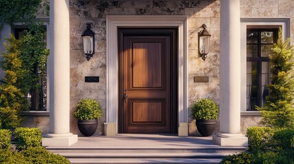 Fototapeta premium Designer entrance door to a country house.