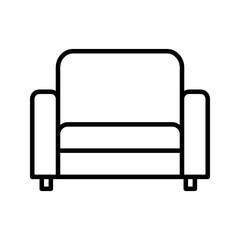 Sofa icon on white background