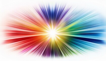 Fototapeta premium colorful radiant bursts light effects abstract designs on white background