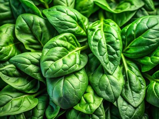 Obraz premium Fresh Spinach Bunch - Minimalist Green Food Photography