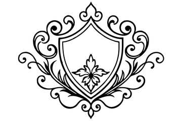 Intricate Baroque Scrollwork Design Vector for Artistic Projects

