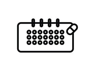 editable vector medical calender symbol design illustration isolated on transparent background