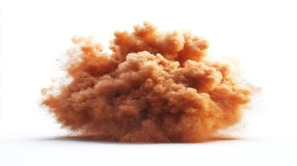 Dust explosion on a white background