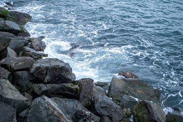 sea waves on the rocks