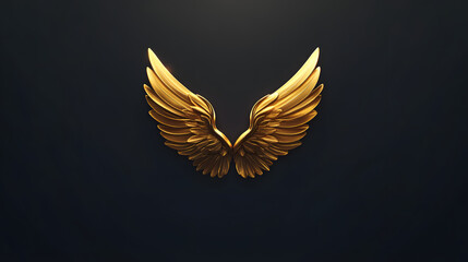 Obraz premium Golden wings, simple background 