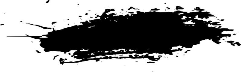 Black Brush strokes isolated on white background. Dry Brush Strokes and Scratches Retro Grunge Background. Vector brush stroke texture. Black ink, paint splatter.