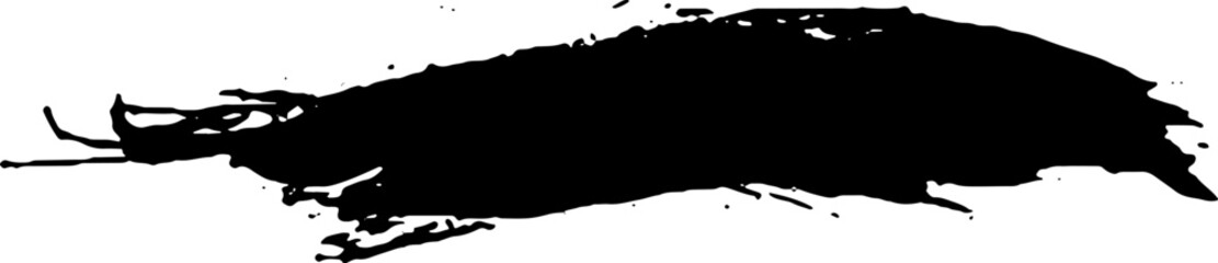 Black Brush strokes isolated on white background. Dry Brush Strokes and Scratches Retro Grunge Background. Vector brush stroke texture. Black ink, paint splatter.