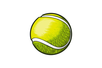 hand drawn tennis ball illustration