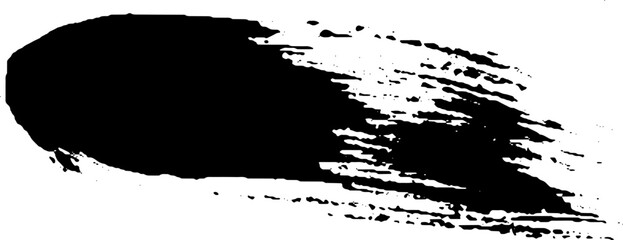 Black Brush strokes isolated on white background. Dry Brush Strokes and Scratches Retro Grunge Background. Vector brush stroke texture. Black ink, paint splatter.