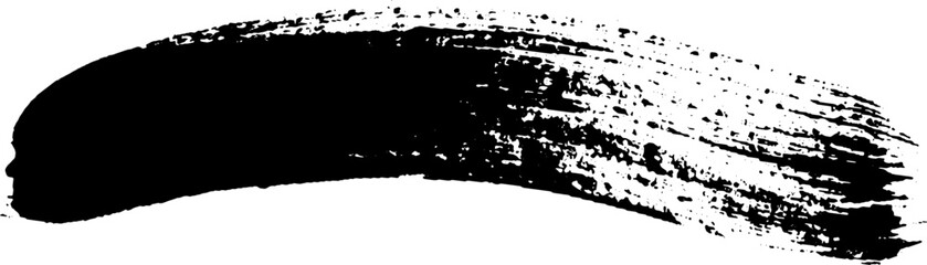 Black Brush strokes isolated on white background. Dry Brush Strokes and Scratches Retro Grunge Background. Vector brush stroke texture. Black ink, paint splatter.