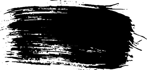 Black Brush strokes isolated on white background. Dry Brush Strokes and Scratches Retro Grunge Background. Vector brush stroke texture. Black ink, paint splatter.